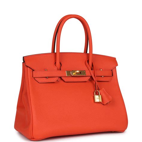 Hermes Lindy 30 Orange Poppy Clemence 